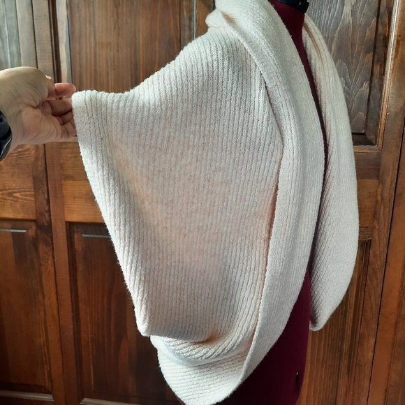 J. Jill Pure Jill pale pink ribbed knit shrug sweater one size - Picture 7 of 12